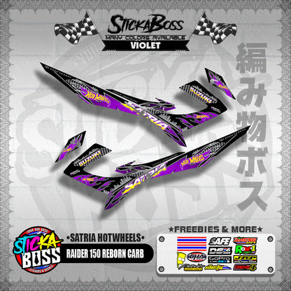 RAIDER 150 REBORN CARB DECALS ( SATRIA HOTWHEELS )【WITH FREEBIES】