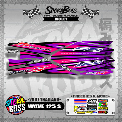 HONDA WAVE 125 S STOCK DECALS (2007 THAILAND)【WITH FREEBIES】