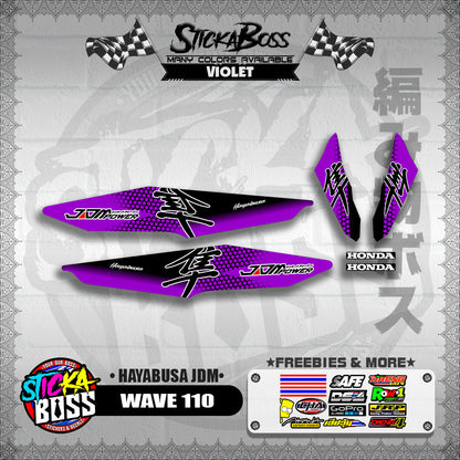 WAVE 110 DECALS ( HAYABUSA JDM)【WITH FREEBIES】