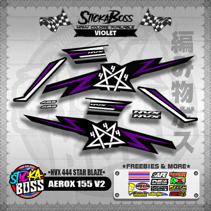 AEROX 155 V2 DECALS ( NVX 444 STAR BLAZE )【WITH FREEBIES】