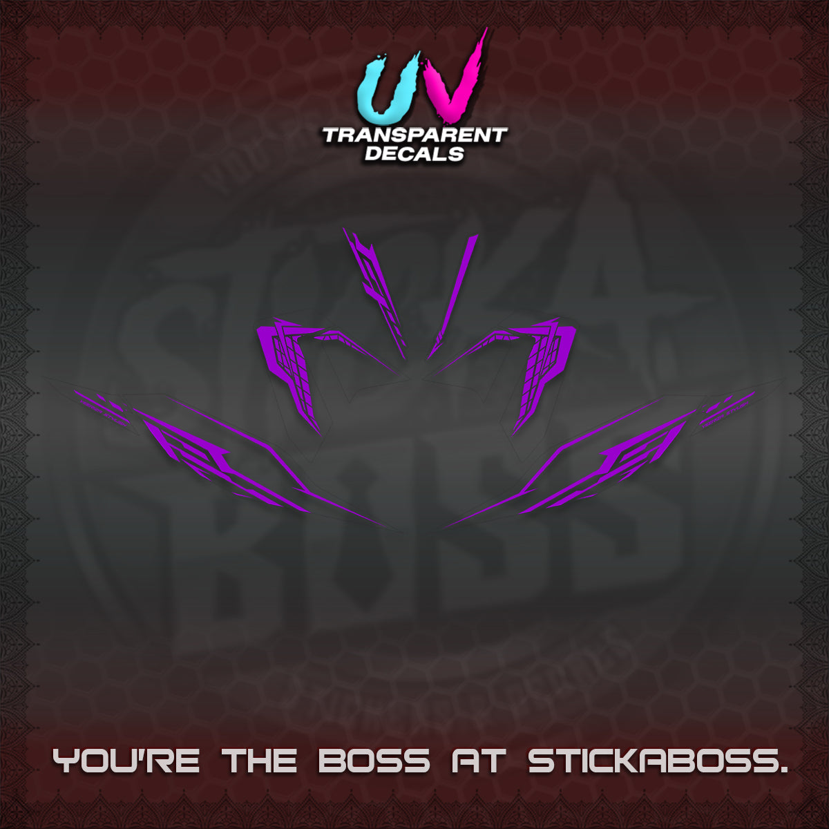CLICK 125 V4 UV TRANSPARENT DECALS (2026 VEERIZA STYLISH DESIGN) STICKER DECALS By STICKABOSS
