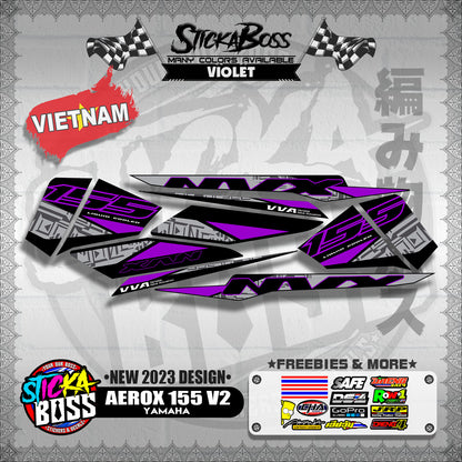 AEROX 155 V2 VIETNAM DECALS ( NEW 2023 DESIGN )【WITH FREEBIES】