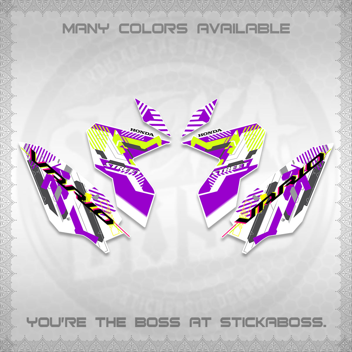 CLICK 125 V3 VARIO FOR WHITE DECALS (2026 STREET STYLE EDITION) STICKER DECALS By STICKABOSS