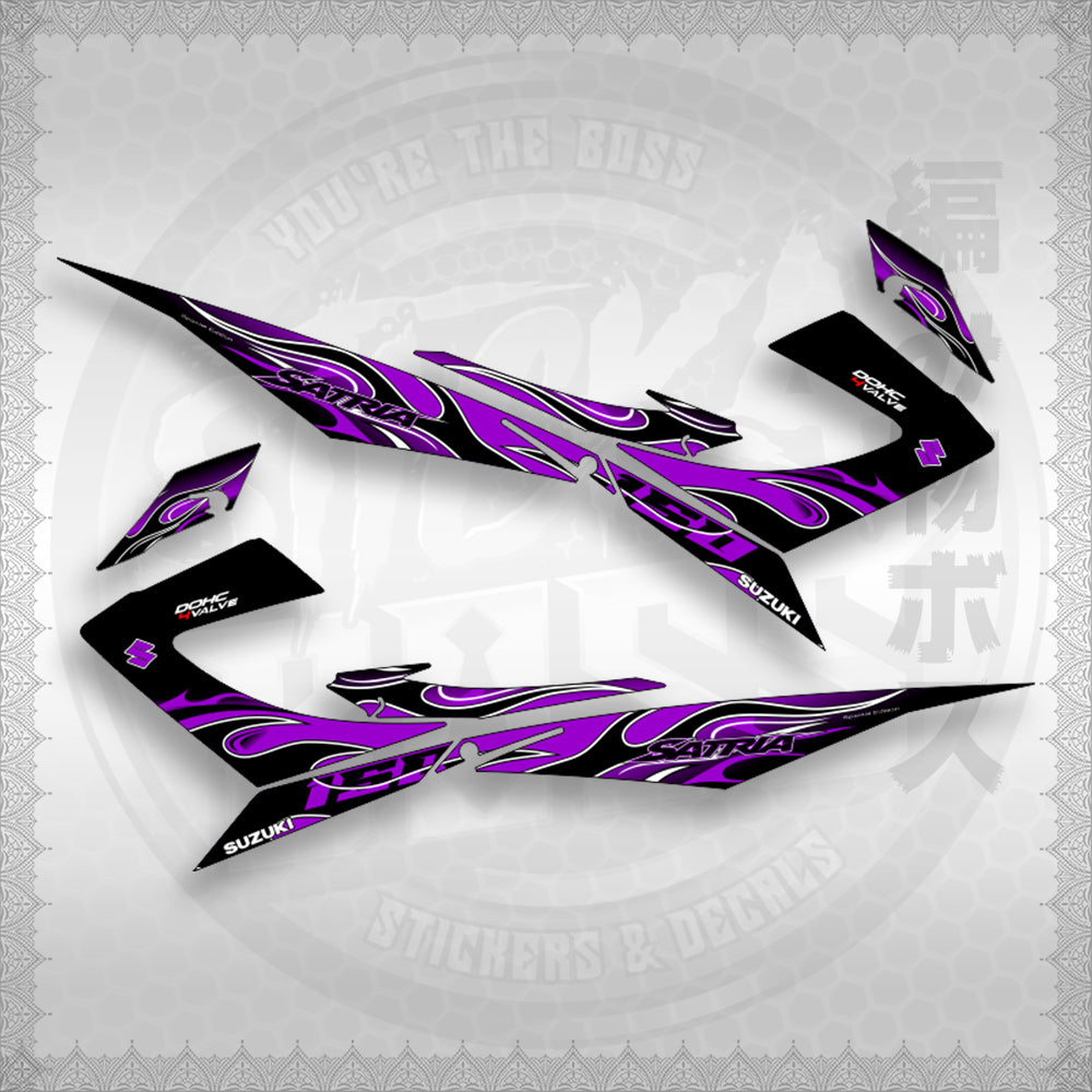 RAIDER 150 REBORN CARB MALAY CONCEPT ( SATRIA 0001 FIRE V3 ) STICKER DECALS By STICKABOSS