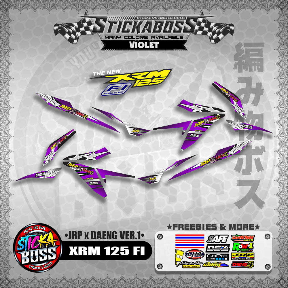 XRM 125 FI Decals - (JRP x DAENG VER.1) [STREET BIKE CONCEPT]【PREMIUM GLOSSY LAMINATED】