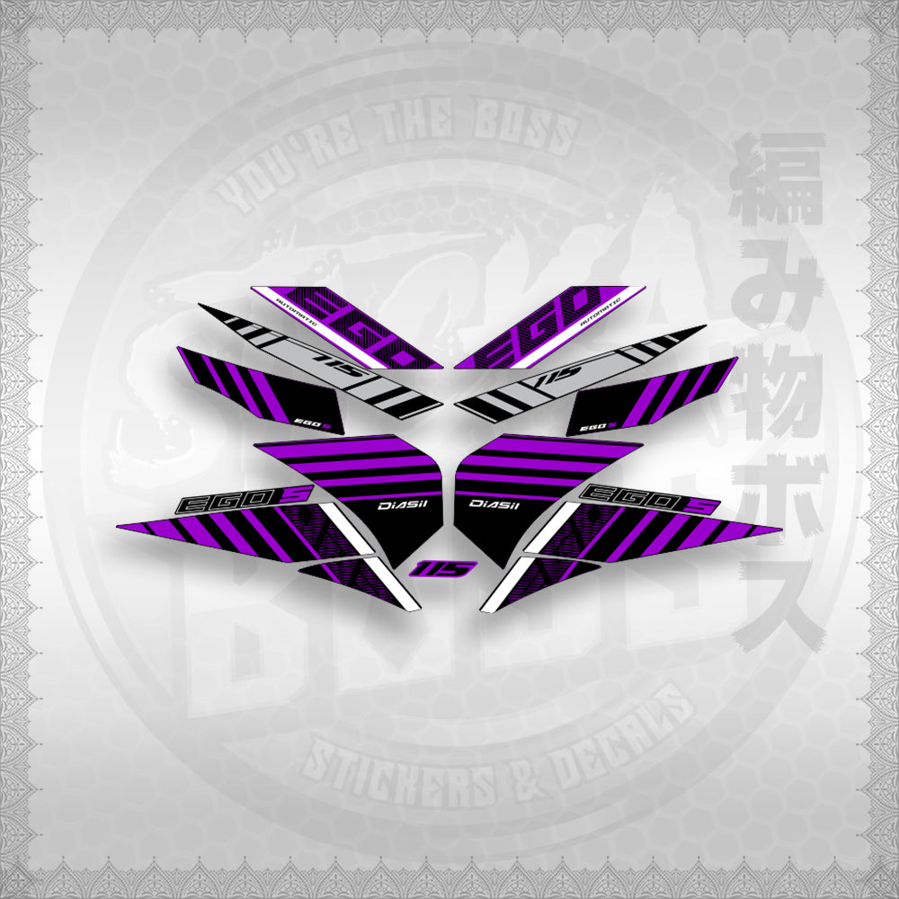 STICKER DECALS for MIO SOUL 115 CARB (MSICEGSBA) By STICKABOSS (SOFIE LAMINATED WATERPROOF)