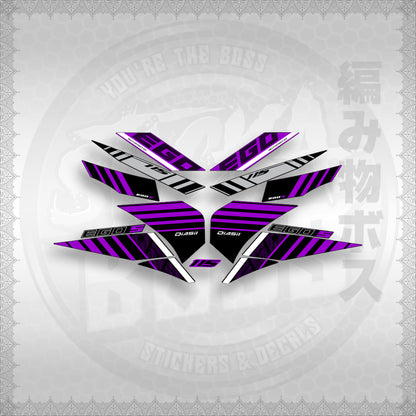 STICKER DECALS for MIO SOUL 115 CARB (MSICEGSBA) By STICKABOSS (SOFIE LAMINATED WATERPROOF)