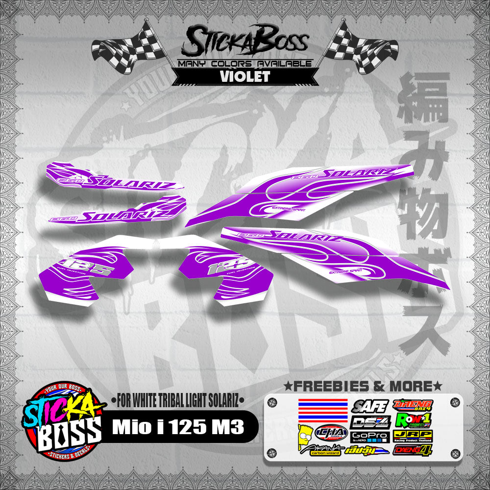 MIO I 125 M3 DECALS ( FOR WHITE TRIBAL LIGHT SOLARIZ )【WITH FREEBIES】