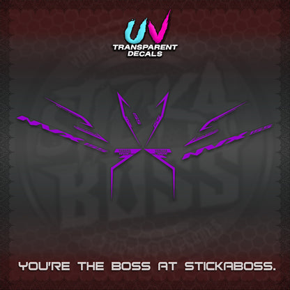 AEROX 155 V2 UV TRANSPARENT STRIPING DECALS (2022 NVX 1-TONE) STICKER KITS BY STICKABOSS