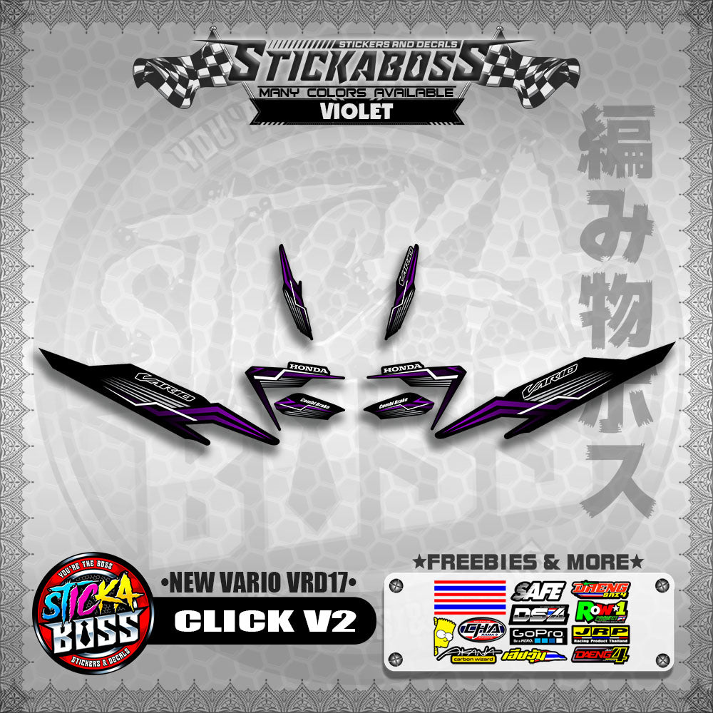 CLICK 125 V2 DECALS ( NEW VARIO VRD17 ) [PREMIUM GLOSSY LAMINATED ]【WITH FREEBIES】