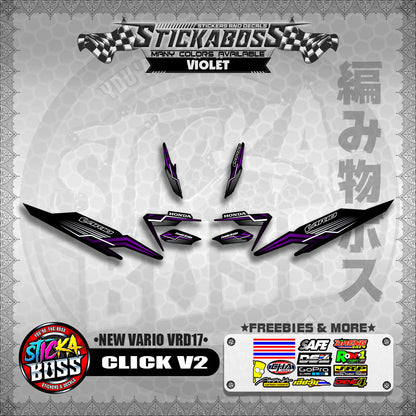 CLICK 125 V2 DECALS ( NEW VARIO VRD17 ) [PREMIUM GLOSSY LAMINATED ]【WITH FREEBIES】