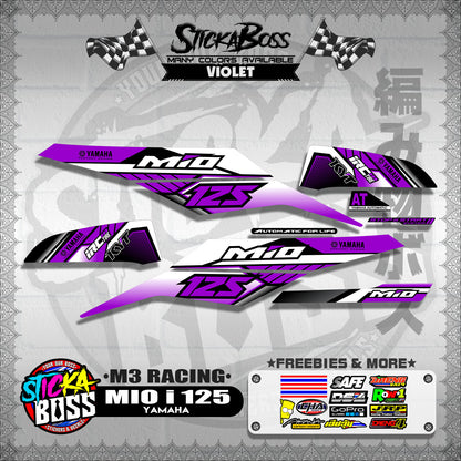 MIO i 125 STOCK DECALS ( M3 RACING ) 【WITH FREEBIES】