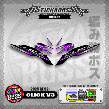 CLICK V3 INDO STICKER DECALS ( 2025 GEN 2 )【WITH FREEBIES】