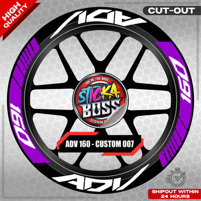 ADV 160 MAG STICKER SET ( 2 MAGS ) - CUSTOM 007 | VINYL WATERPROOF CUT-OUT DECALS