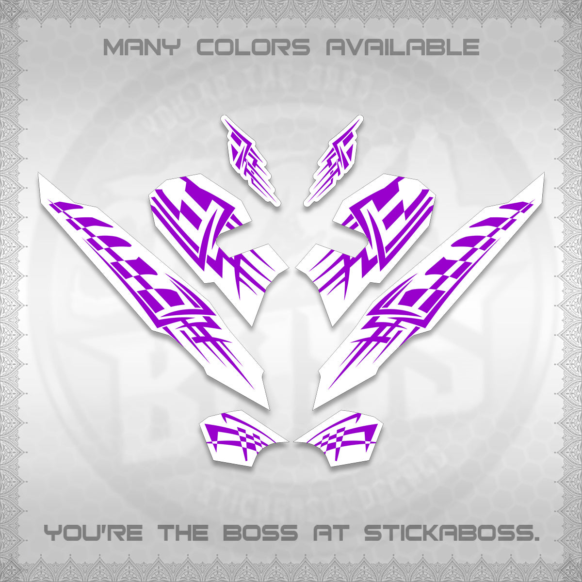 CLICK 125 V3 VARIO INDO-MALAY FOR WHITE DECALS (2026 TRIBAL LINES DESIGN) STICKER DECALS By STICKABOSS