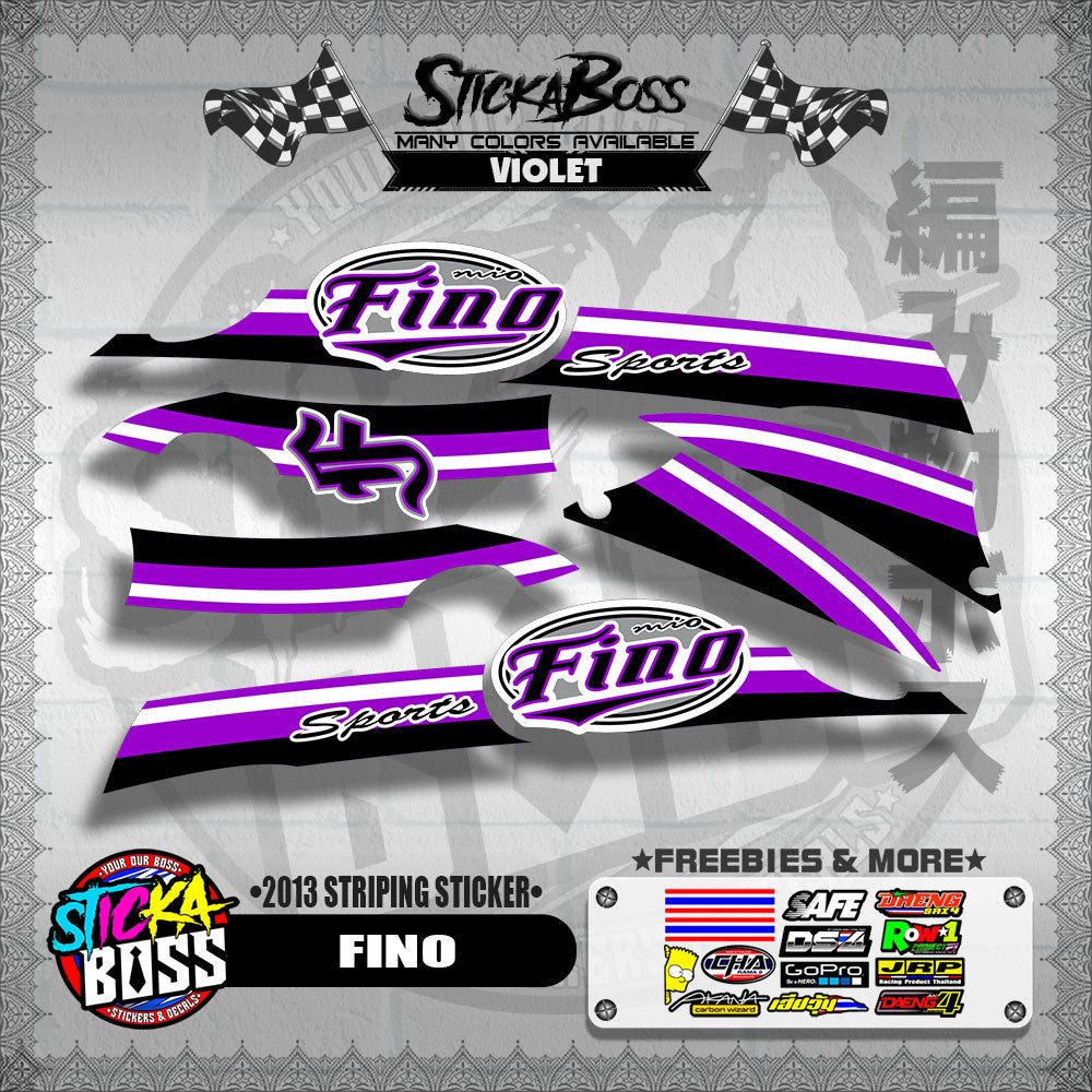 FINO DECALS ( 2013 STRIPING STICKER )【WITH FREEBIES】