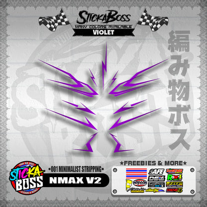 NMAX V2 DECALS ( 001 MINIMALIST STRIPPING )【WITH FREEBIES】