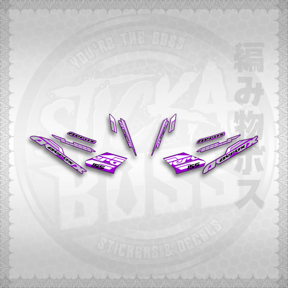 STICKER DECALS for AEROX 155 V1 THAI (AV1BLSI20) By STICKABOSS (SOFIE LAMINATED WATERPROOF)