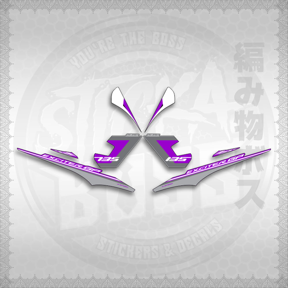 STICKER DECALS for SNIPER 135 MX(S13525EXGP)By STICKABOSS (SOFIE LAMINATED WATERPROOF)