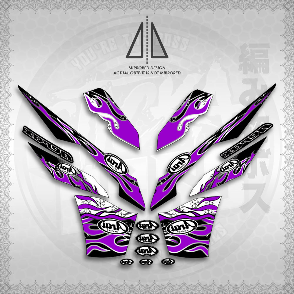 STICKER DECALS for AEROX V3 ALPHA TURBO INDO (AV3ARFISP) By STICKABOSS (SOFIE LAMINATED WATERPROOF)