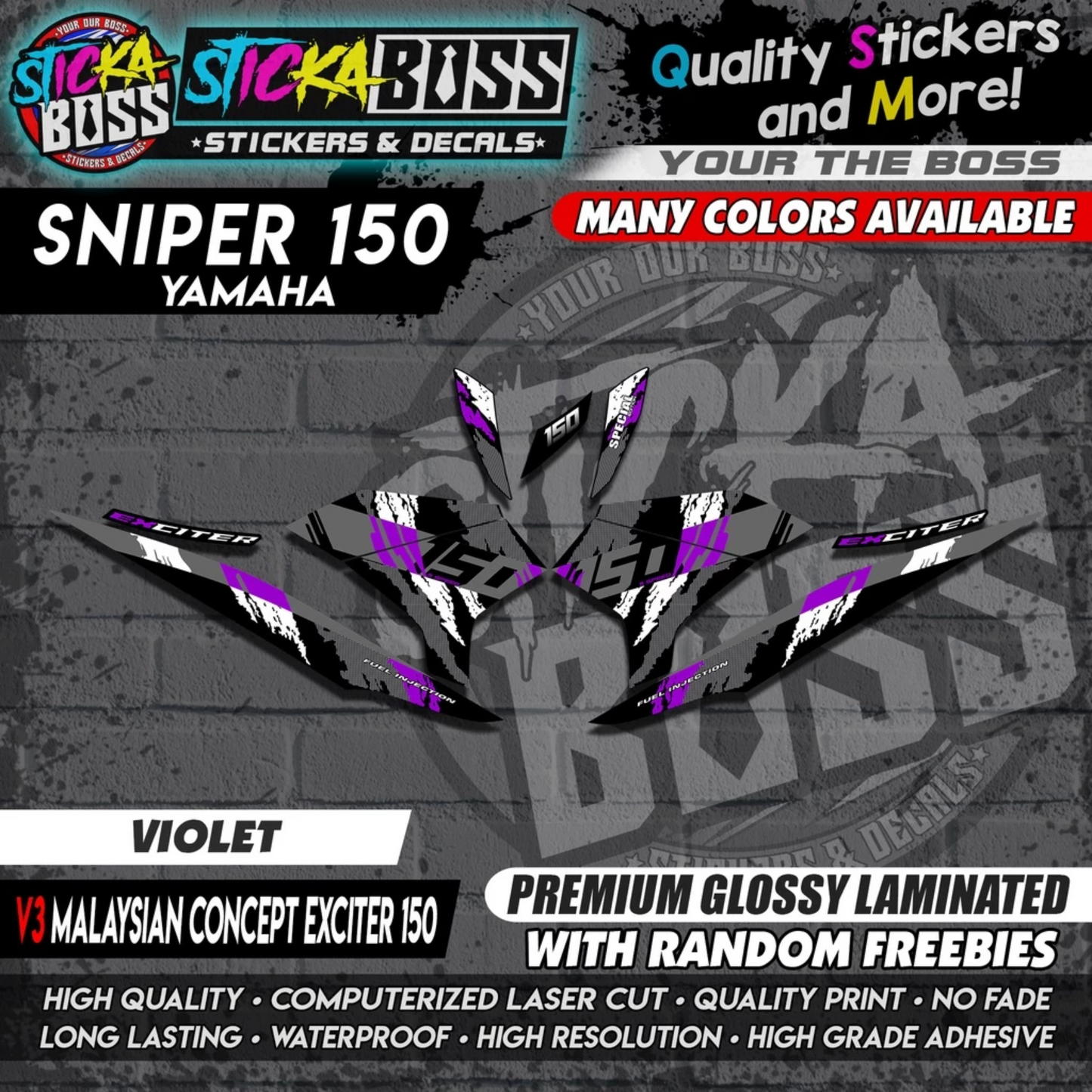 SNIPER 150 Decals 【 v3 Malaysian Concept EXCITER 150 】