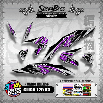 CLICK 125 V3 DECALS ( VARIO INJEKSI )【WITH FREEBIES】
