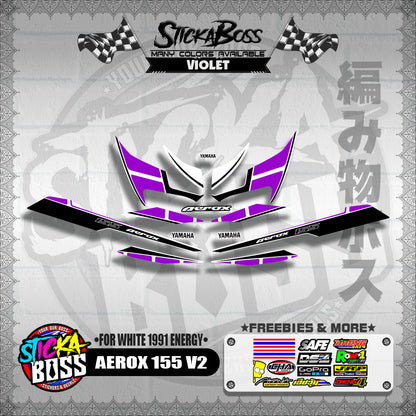 AEROX 155 V2 DECALS ( FOR WHITE 1991 ENERGY )【WITH FREEBIES】