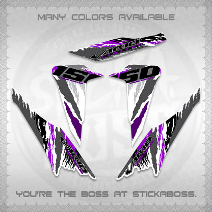 CLICK 150 V2 VARIO FOR WHITE DECALS (2022 SPECIAL SPLASH DESIGN) STICKER KITS BY STICKABOSS