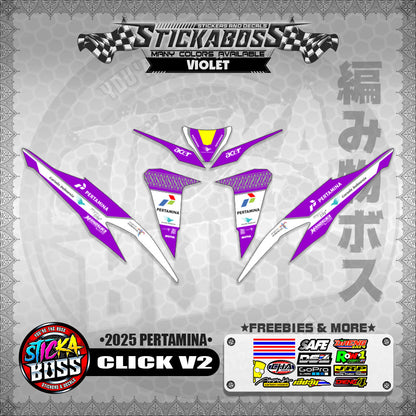 CLICK V2 STICKER DECALS ( 2025 PERTAMINA )【WITH FREEBIES】