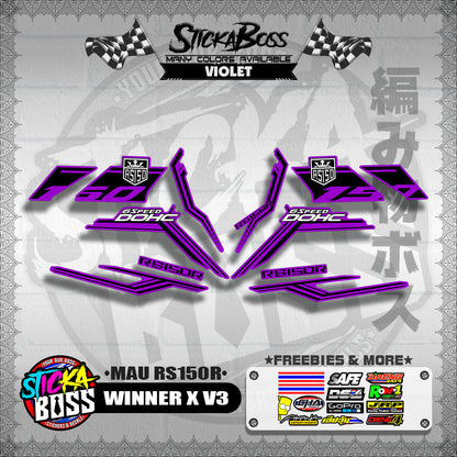 WINNER X V3 DECALS ( MAU RS150R )【WITH FREEBIES】