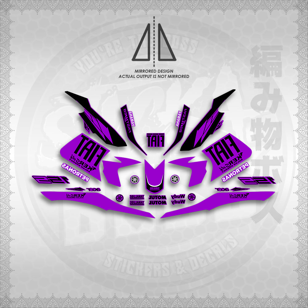 STICKER DECALS for SNIPER 155 (S155FIBIBI) By STICKABOSS (SOFIE LAMINATED WATERPROOF)