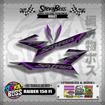 RAIDER 150 FI DECALS ( 2016 TRIANGULAR LINES MOTIF )【WITH FREEBIES】