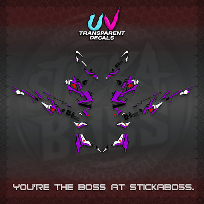 CLICK V3 VARIO UV TRANSPARENT DECALS (UNICORN GUNDAM DESIGN) STICKER DECALS By STICKABOSS