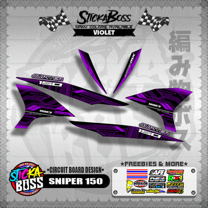 SNIPER 150 DECALS ( CIRCUIT BOARD DESIGN )【WITH FREEBIES】