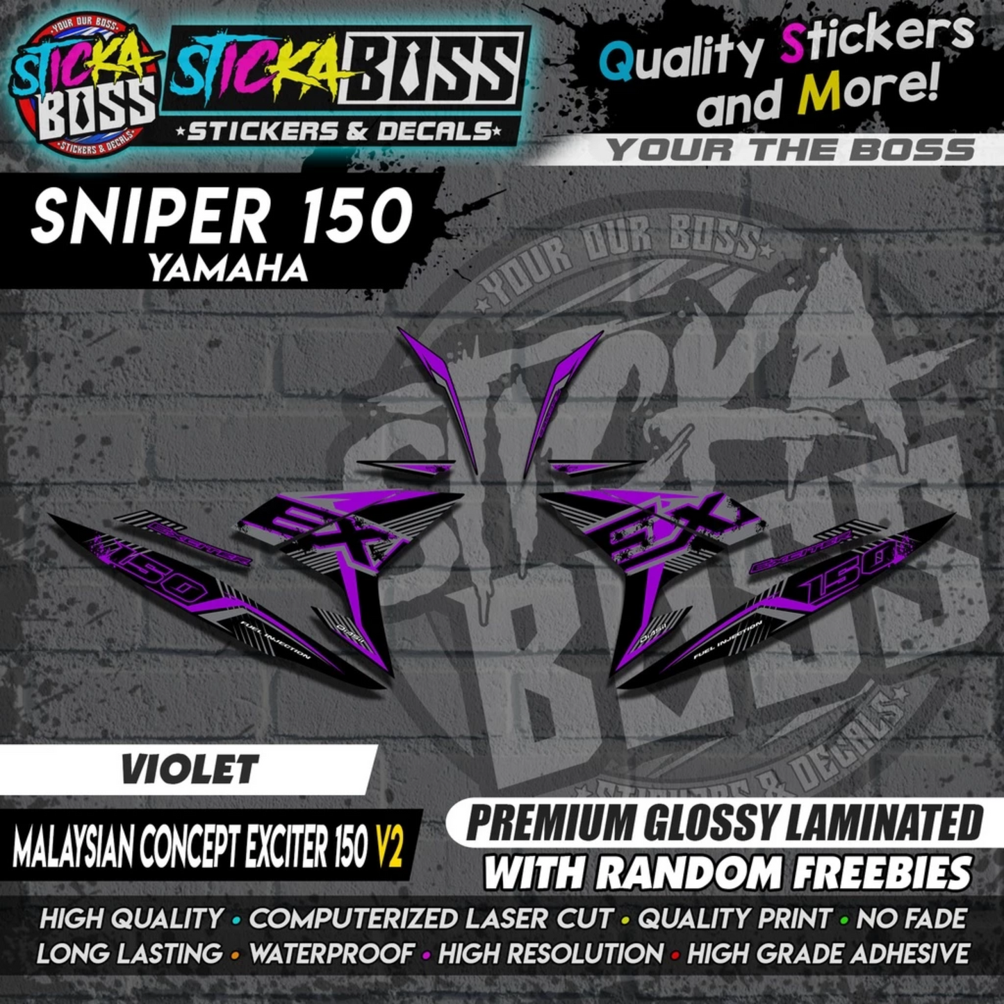 SNIPER 150 Stock Decals 【 MALAYSIAN CONCEPT EXCITER 150 V2 】