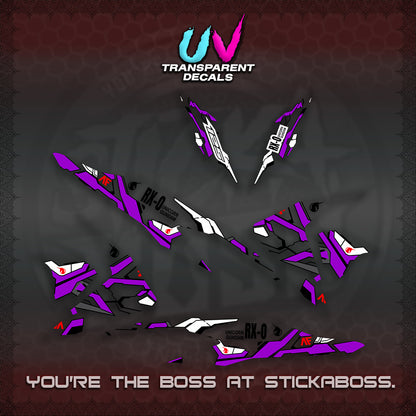 CLICK V2 UV TRANSPARENT VARIO DECALS (RX-O UNICORN GD)STICKER DECALS By STICKABOSS