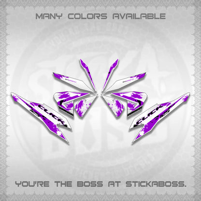 CLICK V2 MALAY FOR WHITE DECALS (HITAM STRIPING 03 MOTIF)STICKER DECALS By STICKABOSS