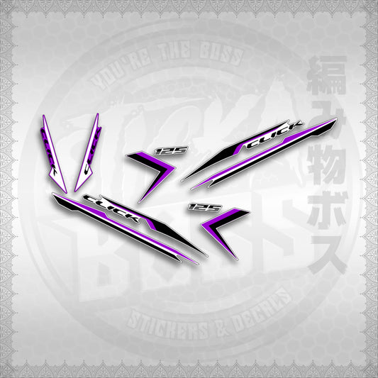 STICKER DECALS for CLICK 125 V3 (CV324NSTIN) By STICKABOSS (SOFIE LAMINATED WATERPROOF)