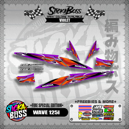 WAVE 125i DECALS ( FIRE SPECIAL EDITION )【WITH FREEBIES】