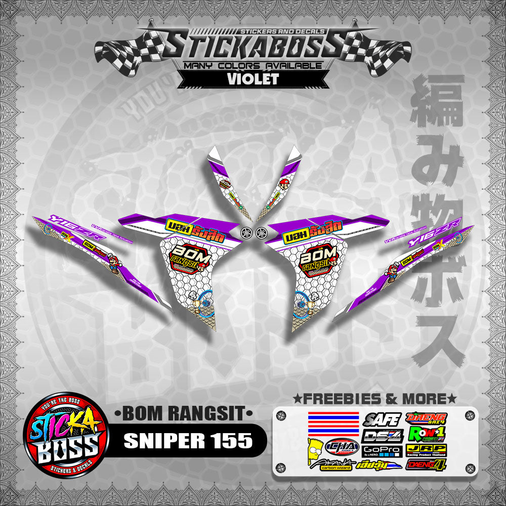 SNIPER 155 INDO DECALS ( BOM RANGSIT )【WITH FREEBIES】