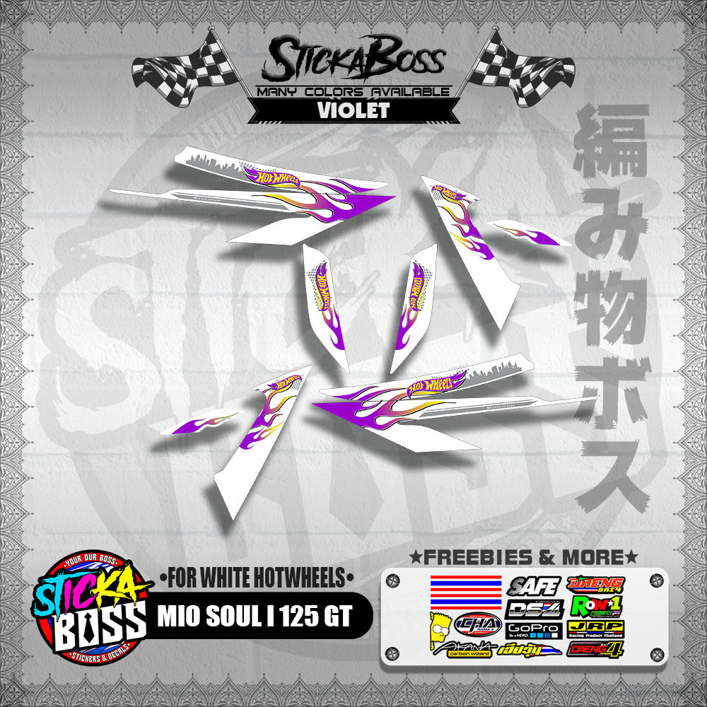 MIO SOUL I 125 GT DECALS ( FOR WHITE HOTWHEELS )【WITH FREEBIES】