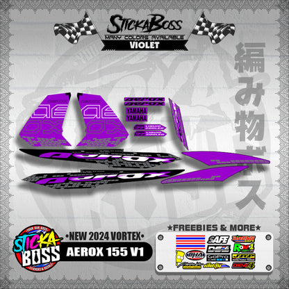 AEROX 155 V1 DECALS ( NEW 2024 VORTEX )【WITH FREEBIES】