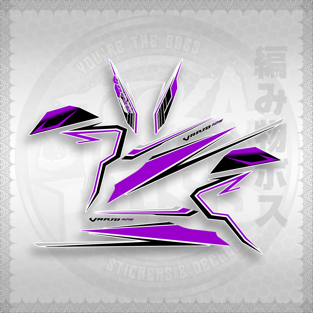 STICKER DECALS for CLICK 125 V3 (CV3VAVRDEFOWH) By STICKABOSS (SOFIE LAMINATED WATERPROOF)