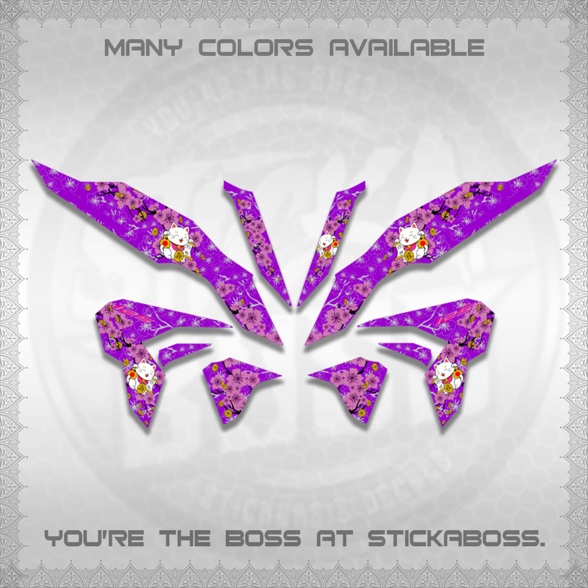 CLICK 125 V3 DECALS (LUCKY CAT SAKURA)STICKER DECALS By STICKABOSS