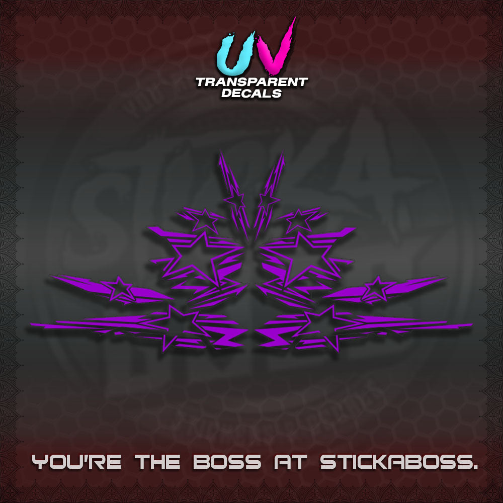AEROX V3 INDO UV TRANSPARENT DECALS (0006 NEW STAR EDITION)STICKER DECALS By STICKABOSS