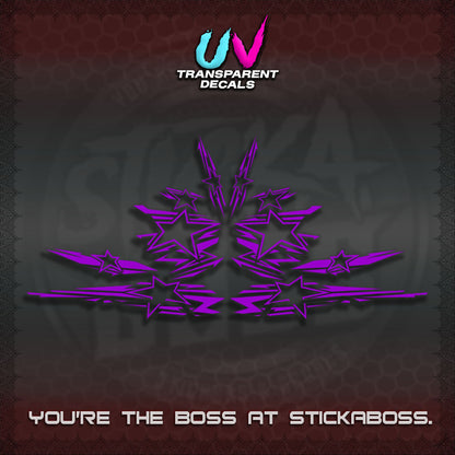 AEROX V3 INDO UV TRANSPARENT DECALS (0006 NEW STAR EDITION)STICKER DECALS By STICKABOSS
