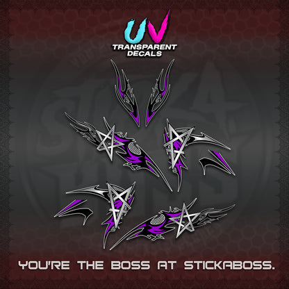 CLICK 125 V3 UV TRANSPARENT DECALS (2026 TRIVALY STAR DESIGN)STICKER DECALS By STICKABOSS