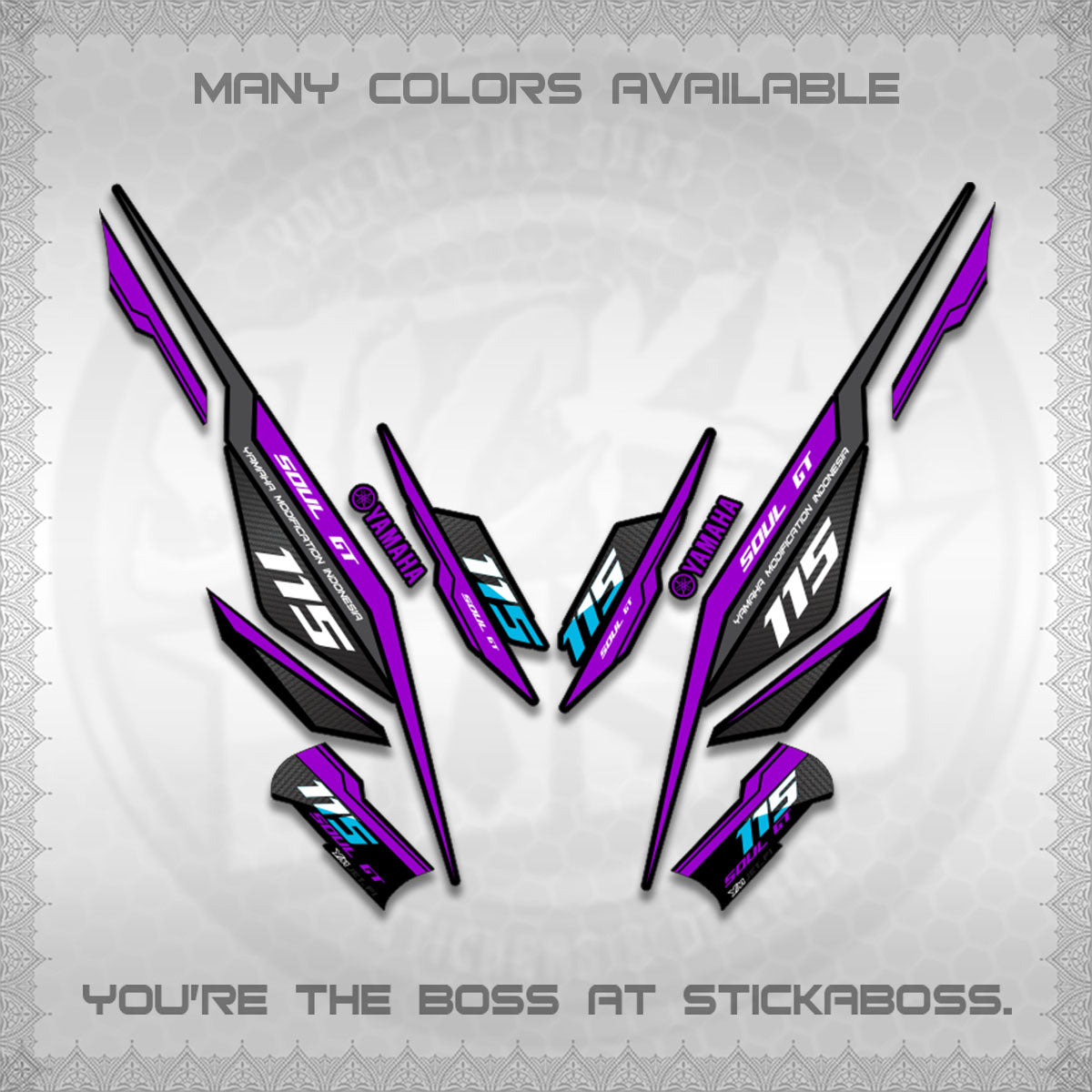 MIO SOUL I 115 GT INDO DECALS (0002 DESIGN)STICKER DECALS By STICKABOSS