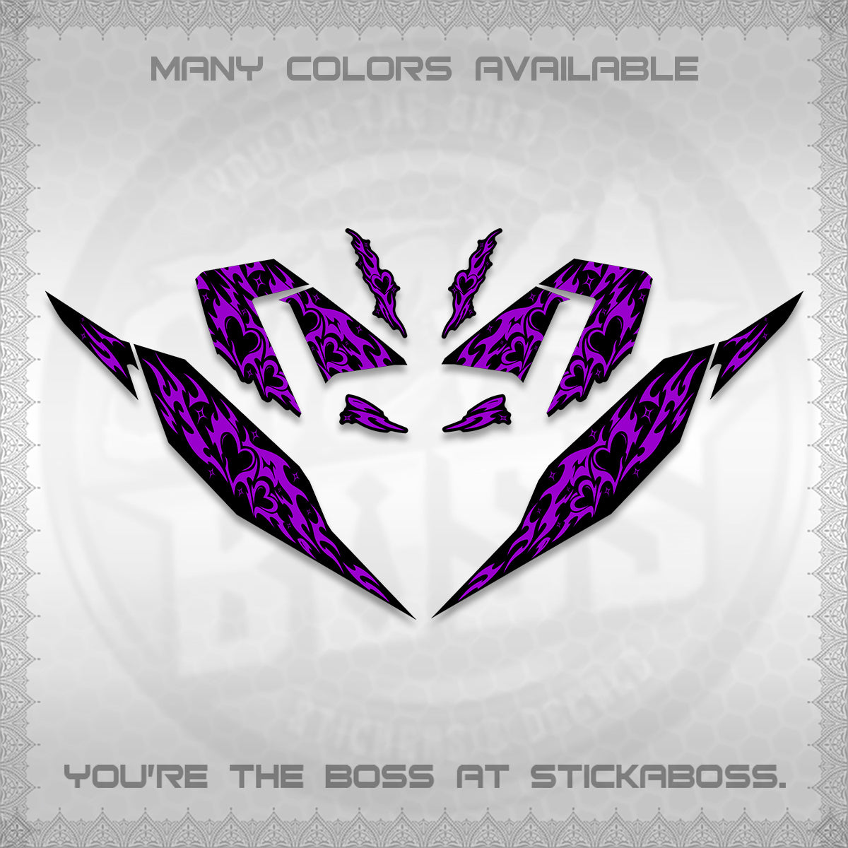 CLICK 125 V4 DECALS (2026 TRIBAL HEART DESIGN) STICKER KITS BY STICKABOSS