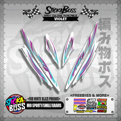 MIO SPORTY / SMILE / GRAVIS DECALS ( FOR WHITE BLAZE PHOENIX )【WITH FREEBIES】